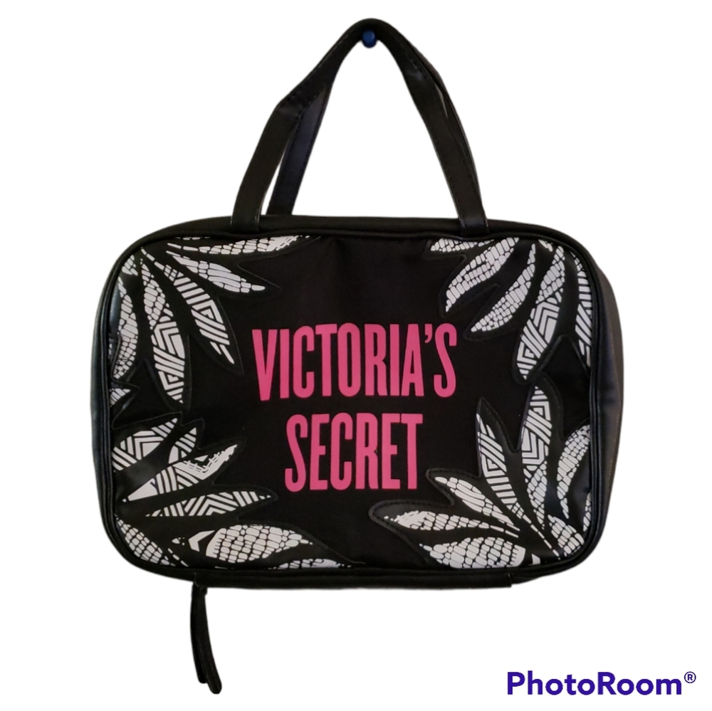 (46)Victoria's Secret Black Travel Hanging Bag